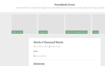 PressBook Green (screenshot desktop)