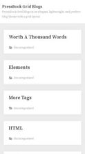 PressBook Grid Blogs (screenshot mobile)