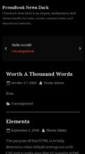 PressBook News Dark (screenshot mobile)