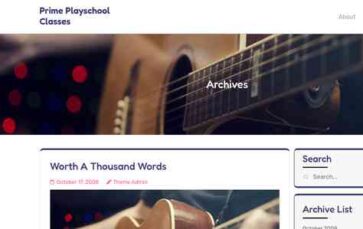 Prime Playschool Classes (screenshot desktop)