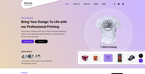 Print On Demand Shop (WordPress)