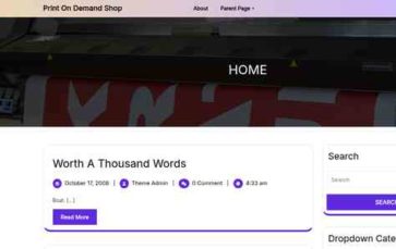 Print On Demand Shop (screenshot desktop)
