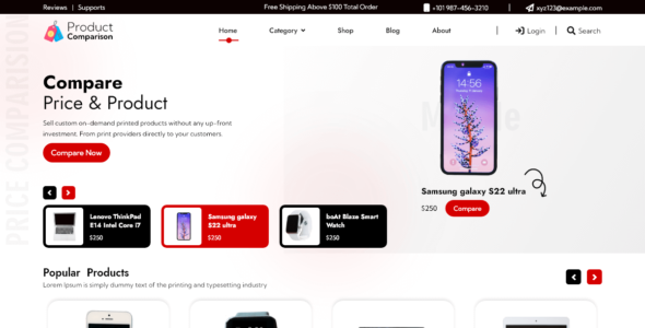 Product Comparison Woocommerce (WordPress)