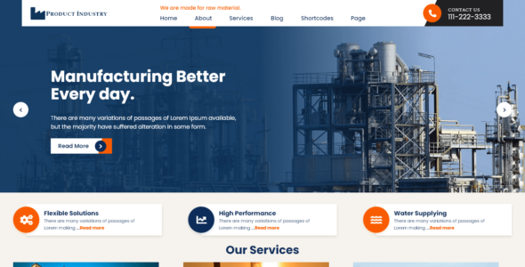 Product Industry (WordPress)