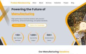 Product Manufacturing (screenshot desktop)