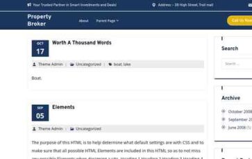 Property Broker (Mizan Themes) - (screenshot desktop)