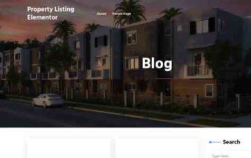 Property Listing Elementor (screenshot desktop)