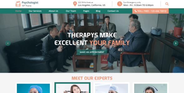 Psychologist Counselor (WordPress)