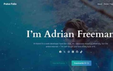 Pulse Folio (screenshot desktop)