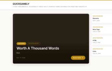QuickGamely (screenshot desktop)