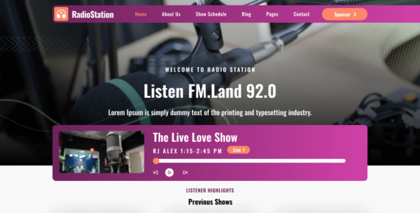 Radio Shows (WordPress)