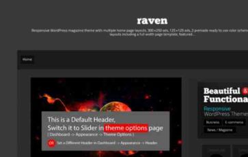 Raven (ThemeAlley) (screenshot desktop)