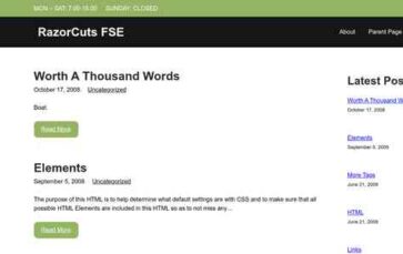 RazorCuts FSE (screenshot desktop)