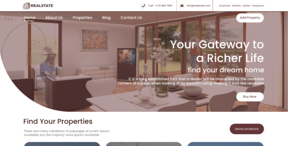 Real Esatate Property (WordPress)