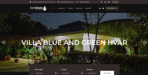 Real Estate Dark House (WordPress)