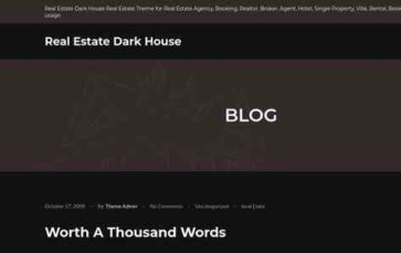 Real Estate Dark House (screenshot desktop)