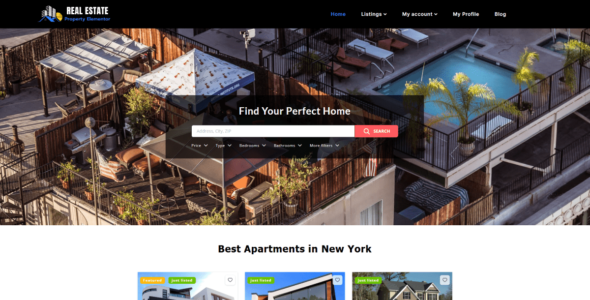 Real Estate Property Elementor (WordPress)