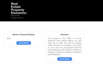 Real Estate Property Elementor (screenshot desktop)