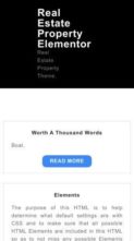 Real Estate Property Elementor (screenshot mobile)