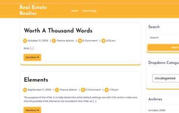 Real Estate Realtor (screenshot desktop)