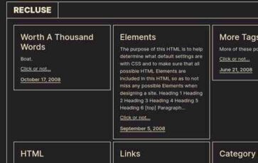 Recluse (screenshot desktop)