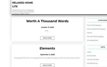 Relaxed Home Lite (screenshot desktop)