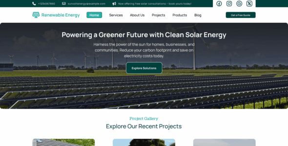 Renewable Energy Lite (WordPress)
