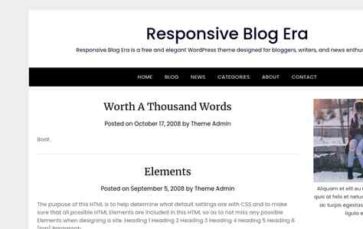 Responsive Blog Era (screenshot desktop)