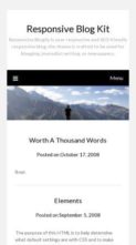 Responsive Blog Kit (screenshot mobile)