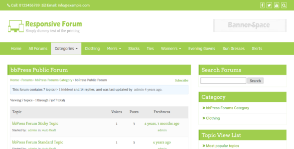 Responsive Forum (WordPress)