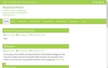 Responsive Forum (screenshot desktop)