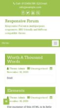 Responsive Forum (screenshot mobile)