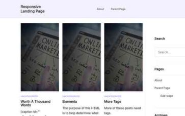 Responsive Landing Page (screenshot desktop)
