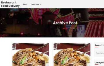 Restaurant Food Delivery (screenshot desktop)