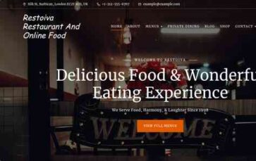 Restoiva Restaurant And Online Food (screenshot desktop)