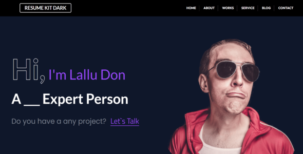 Resume Kit Dark (WordPress)