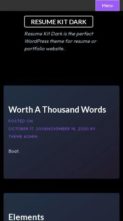 Resume Kit Dark (screenshot mobile)