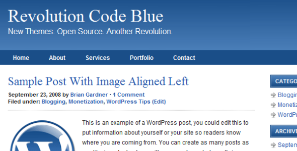 Revolution Code Blue (WordPress)