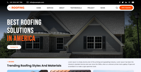 Roof Water Proofing (WordPress)