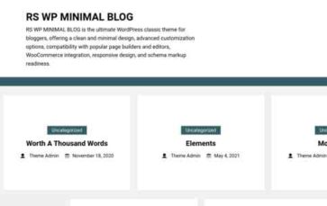 RS WP MINIMAL BLOG (screenshot desktop)