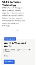 SAAS Software Technology (screenshot mobile)