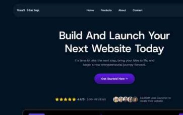 SaaS Startup (screenshot desktop)