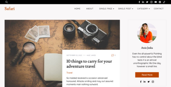 Safari Blog (WordPress)