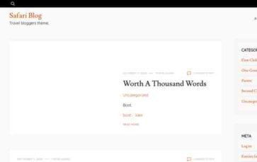 Safari Blog (screenshot desktop)