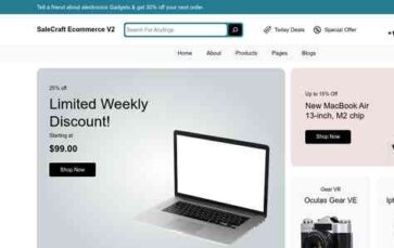 SaleCraft Ecommerce V2 (screenshot desktop)