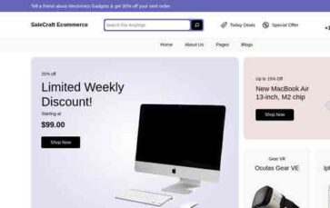 SaleCraft Ecommerce (screenshot desktop)