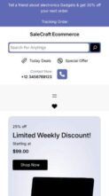 SaleCraft Ecommerce (screenshot mobile)