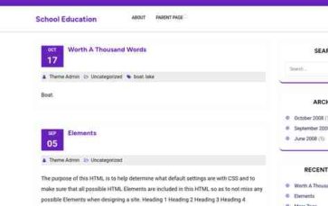 School Education (screenshot desktop)