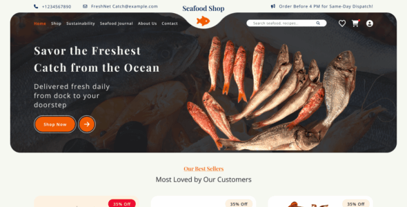 Seafood Shop (WordPress)