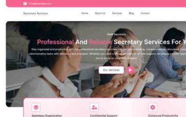 Secretary Services (screenshot desktop)